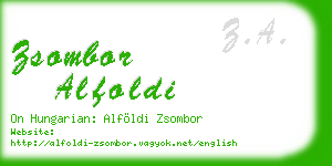 zsombor alfoldi business card
